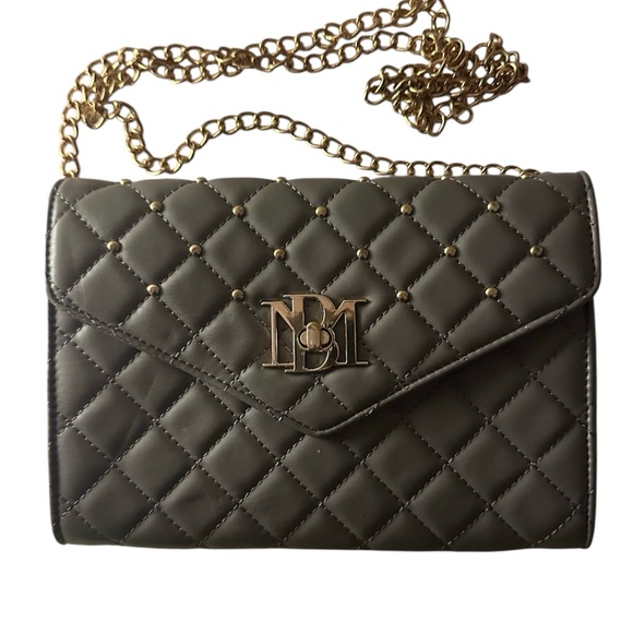 Badgley Mischka Purse Gray and Gold - Picture 1 of 13